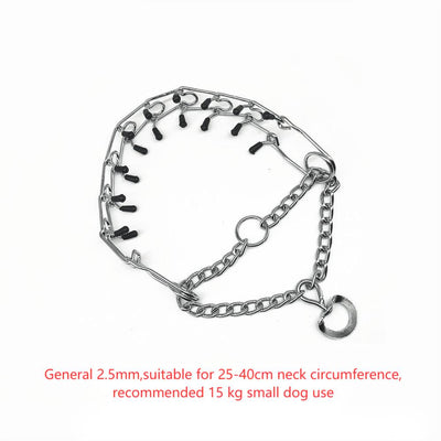 Collar de Entrenamiento Canino de Acero Cromado con Puntas de Goma - Image 6