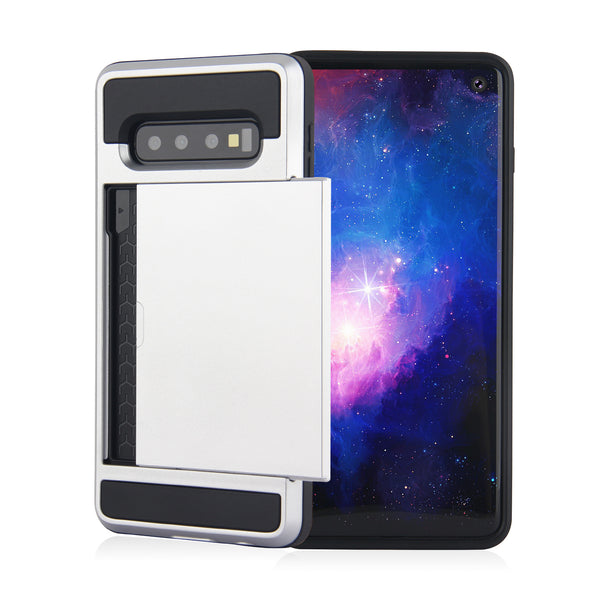 Funda para Celular S10 con Tapa Deslizable para Tarjetas