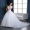 Vestido de Novia Elegante con Cola de Encaje Drapeado