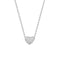 Valentine's Day Romantic Heart Pendant Necklace Plateado
