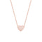 Valentine's Day Romantic Heart Pendant Necklace Rose Dorado