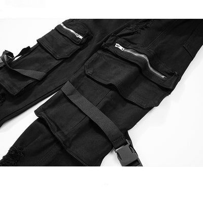 Pantalones Funcionales con Bolsillos y Cremalleras - Jeans Versátiles para Parejas - Image 9