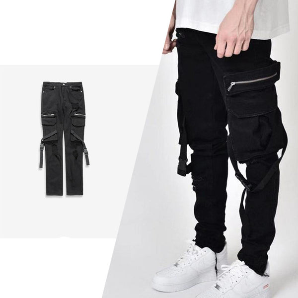 Pantalones Funcionales con Bolsillos y Cremalleras - Jeans Versátiles para Parejas