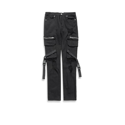 Pantalones Funcionales con Bolsillos y Cremalleras - Jeans Versátiles para Parejas - Image 4