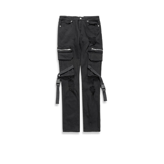 Pantalones Funcionales con Bolsillos y Cremalleras - Jeans Versátiles para Parejas - Image 4
