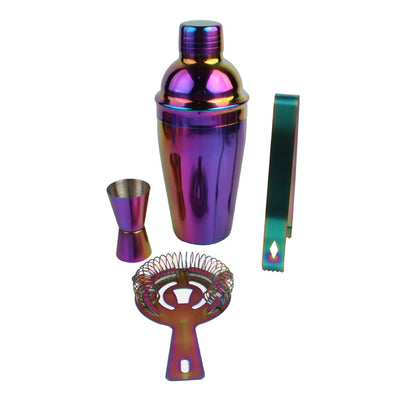 Set Profesional de 8 Piezas para Cócteles en Acero Inoxidable con Acabado Cromado Multicolor - Image 11