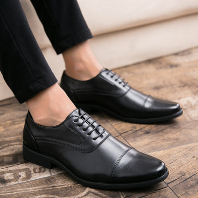 Zapatos Oxford de Cuero Estilo Retro Coreano para Negocios - Image 4