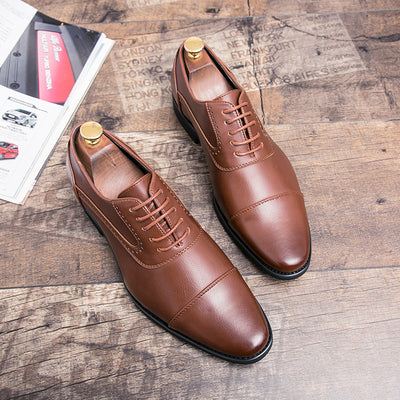 Zapatos Oxford de Cuero Estilo Retro Coreano para Negocios - Image 5