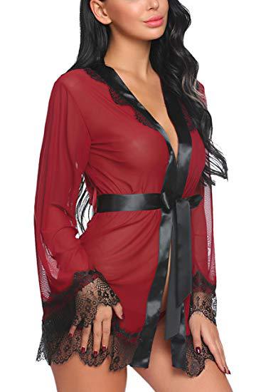 Conjunto de Pijama Sensual Transparente de Lujo Europeo para uso en Ecuador - Image 2
