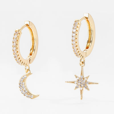 Aretes Asimétricos de Luna y Estrella - Image 9