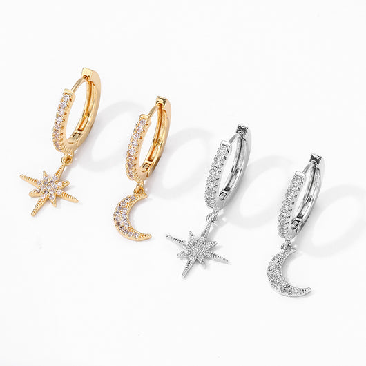Aretes Asimétricos de Luna y Estrella - Image 11