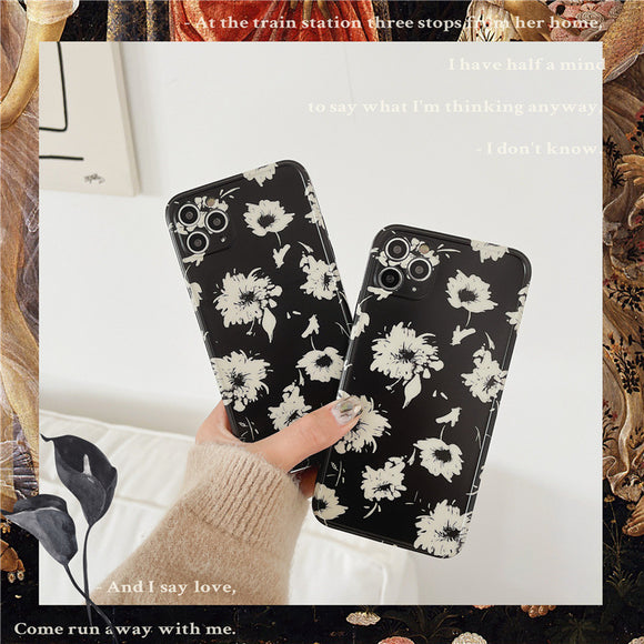 Funda Protectora de Silicona Mini con Diseño Floral Francés Compatible con Apple