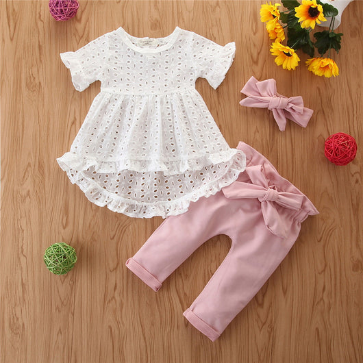Conjunto Infantil Elegante con Top Hueco y Pantalón - Image 9