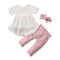 Conjunto Infantil Elegante con Top Hueco y Pantalón
