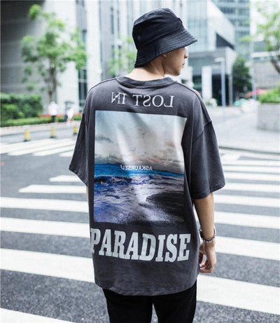 Camiseta Oversize Unisex con Detalles Reflectantes - Estilo BF Moderno