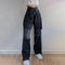 Jeans Cintura Alta Rectos con Desgarre - Efecto Adelgazante