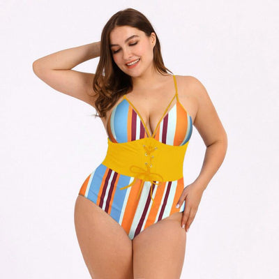 Bikini Talla Grande con Estampado Floral y Cintura Ajustable - Image 11