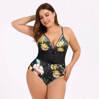 Bikini Talla Grande con Estampado Floral y Cintura Ajustable - Image 3