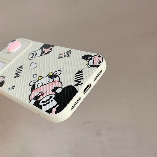 Funda Deslizante para iPhone 11 Pro y XS Max con Diseño Cartoon