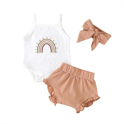 Enterizo a Cuadros para Bebé Niña con Tirantes y Shorts - Image 8