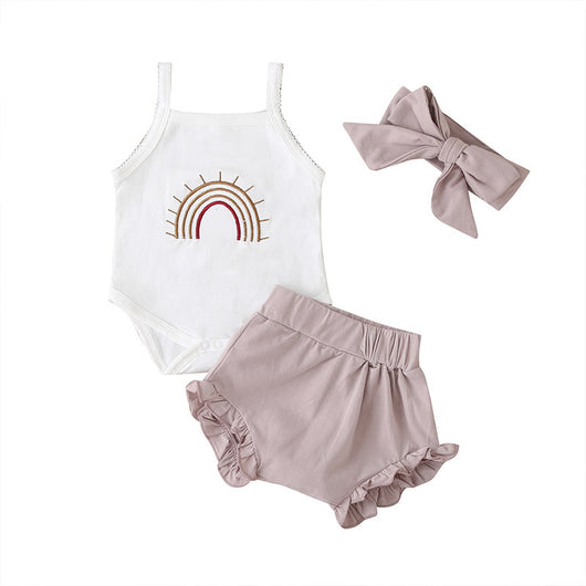 Enterizo a Cuadros para Bebé Niña con Tirantes y Shorts - Image 13
