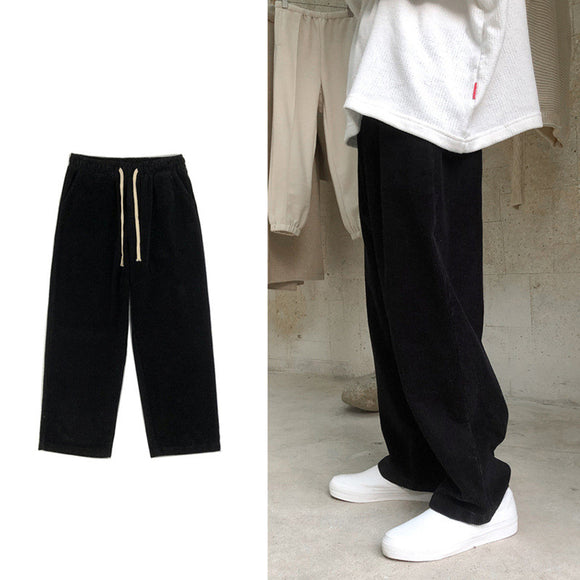 Pantalones Corduroy Rectos Holgados de Moda