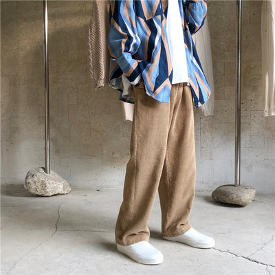 Pantalones Corduroy Rectos Holgados de Moda - Image 5