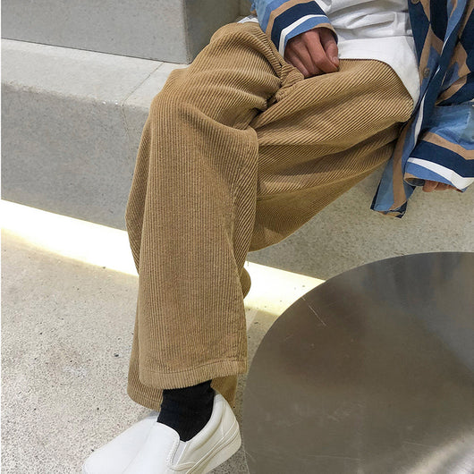 Pantalones Corduroy Rectos Holgados de Moda - Image 4