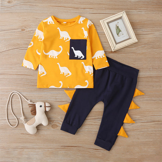 Conjunto Infantil Estampado Dinosaurio - Sudadera y Pantalón - Image 10