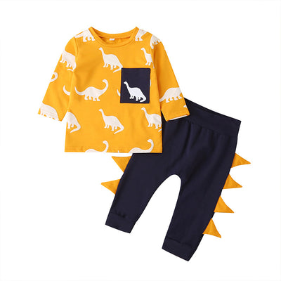 Conjunto Infantil Estampado Dinosaurio - Sudadera y Pantalón