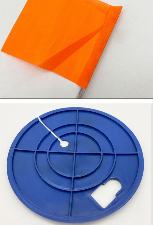 Kit de 6 Señuelos Elevables para Pesca en Hielo con Bandera Naranja y Tapa - Image 12