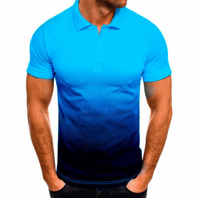 Polo Slim Fit con Estampado Degradado de Manga Corta para Hombre - Image 7