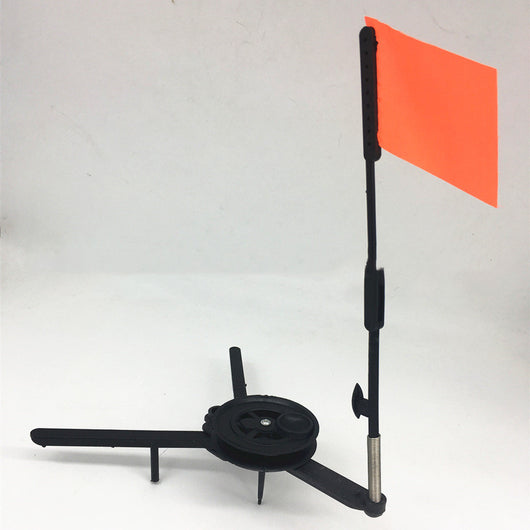 Kit de 6 Señuelos Elevables para Pesca en Hielo con Bandera Naranja y Tapa - Image 8