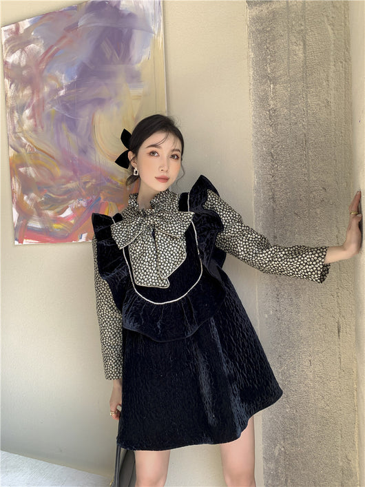 Blusa Elegante con Cuello Alto, Moño Decorativo y Mangas Abullonadas - Image 21
