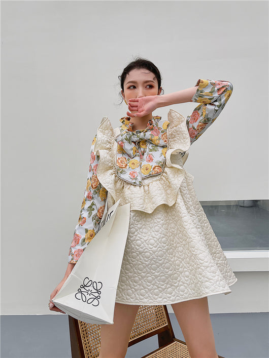 Blusa Elegante con Cuello Alto, Moño Decorativo y Mangas Abullonadas - Image 2