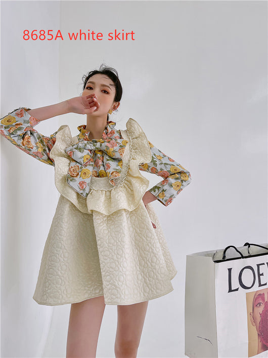 Blusa Elegante con Cuello Alto, Moño Decorativo y Mangas Abullonadas - Image 9