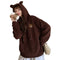 Sudadera con Capucha de Terciopelo de Cordero Grueso Bordada con Osito para Otoño e Invierno Talla Grande