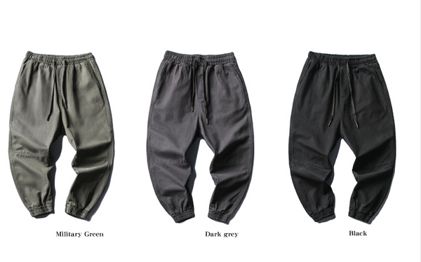 Pantalones Overol Hombre con Cordón Ajustable - Estilo Japonés Versátil Primavera Otoño