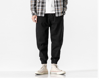 Pantalones Overol Hombre con Cordón Ajustable - Estilo Japonés Versátil Primavera Otoño - Image 3