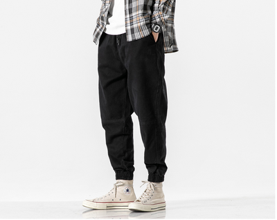 Pantalones Overol Hombre con Cordón Ajustable - Estilo Japonés Versátil Primavera Otoño - Image 5