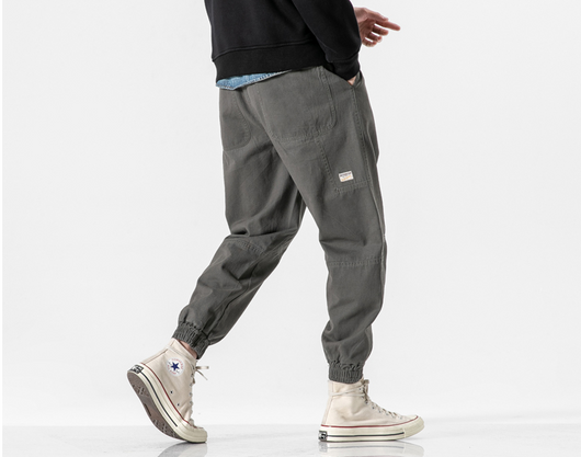 Pantalones Overol Hombre con Cordón Ajustable - Estilo Japonés Versátil Primavera Otoño - Image 9