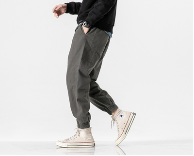 Pantalones Overol Hombre con Cordón Ajustable - Estilo Japonés Versátil Primavera Otoño - Image 10