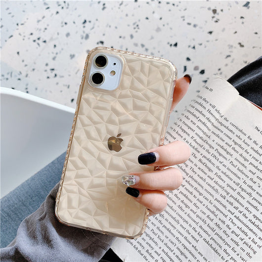 Funda Transparente con Patrón de Diamante para Celular - Image 8