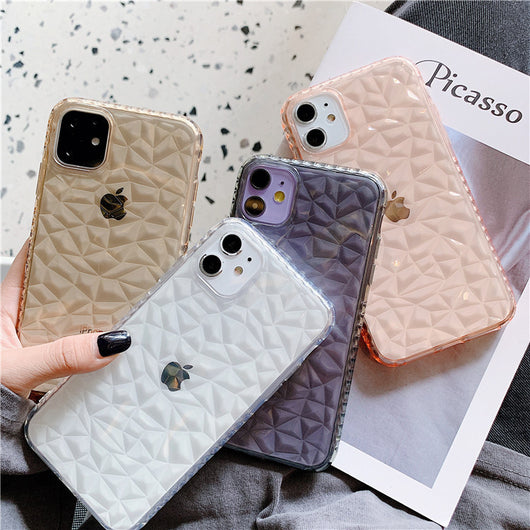 Funda Transparente con Patrón de Diamante para Celular - Image 10