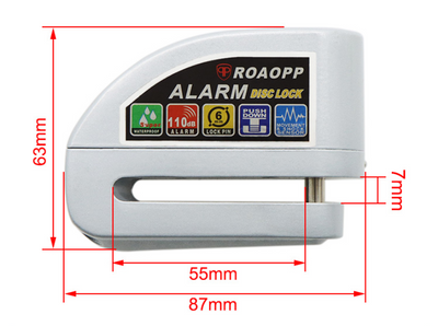 Candado de Disco de Freno con Alarma para Motocicleta - Aleación de Aluminio - Image 11
