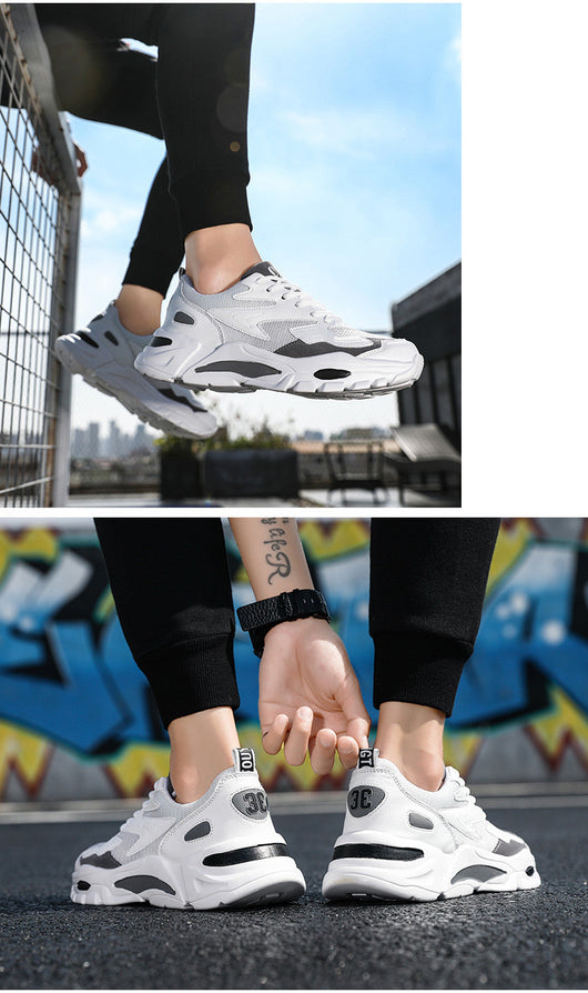 Zapatillas Blancas Deportivas Casual - Diseño Retro Versátil con Malla Transpirable - Image 18