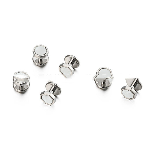 Gemelos Octagonales de Concha Blanca Francesa Premium - Image 10