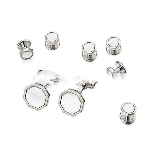 Gemelos Octagonales de Concha Blanca Francesa Premium - Image 7