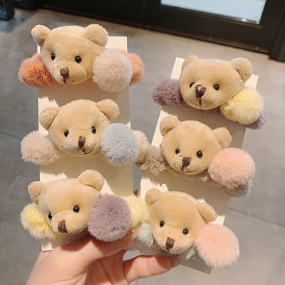 Elástico para Cabello Osito Peludo - Accesorio Lindo para Niñas