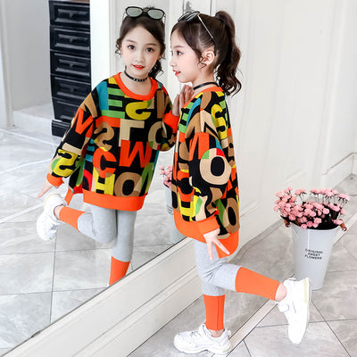 Conjunto Infantil Estilo Western Coreano - Suéter y Pantalón Dos Piezas - Image 2